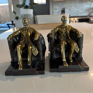 “Lincoln in the Chair" bookends - Authentic Reproduction